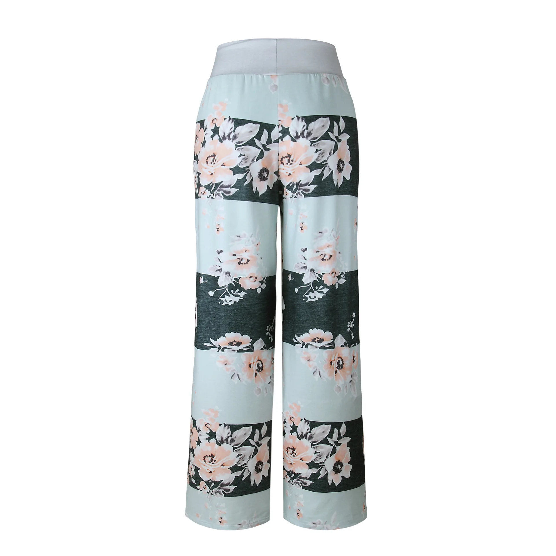 LOSSKY женские свободные штаны с цветочным принтом на шнурке повседневные Широкие штаны длинные штаны женские спортивные брюки летние большие размеры