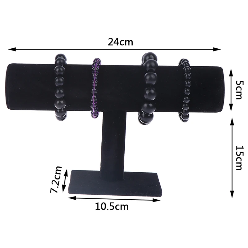 Бархатная Т-образная стойка держатель Органайзер браслет ювелирные изделия часы оголовье стойка