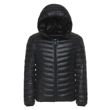 6 цветов,, зимний мужской легкий пуховик, модная повседневная теплая куртка с капюшоном на белом утином пуху, Мужская брендовая одежда