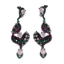 

Fashion street style Olive Leaf Earrings For Women Wedding Party Cubic Zircon Dubai Bridal Earring boucle d'oreille 2021
