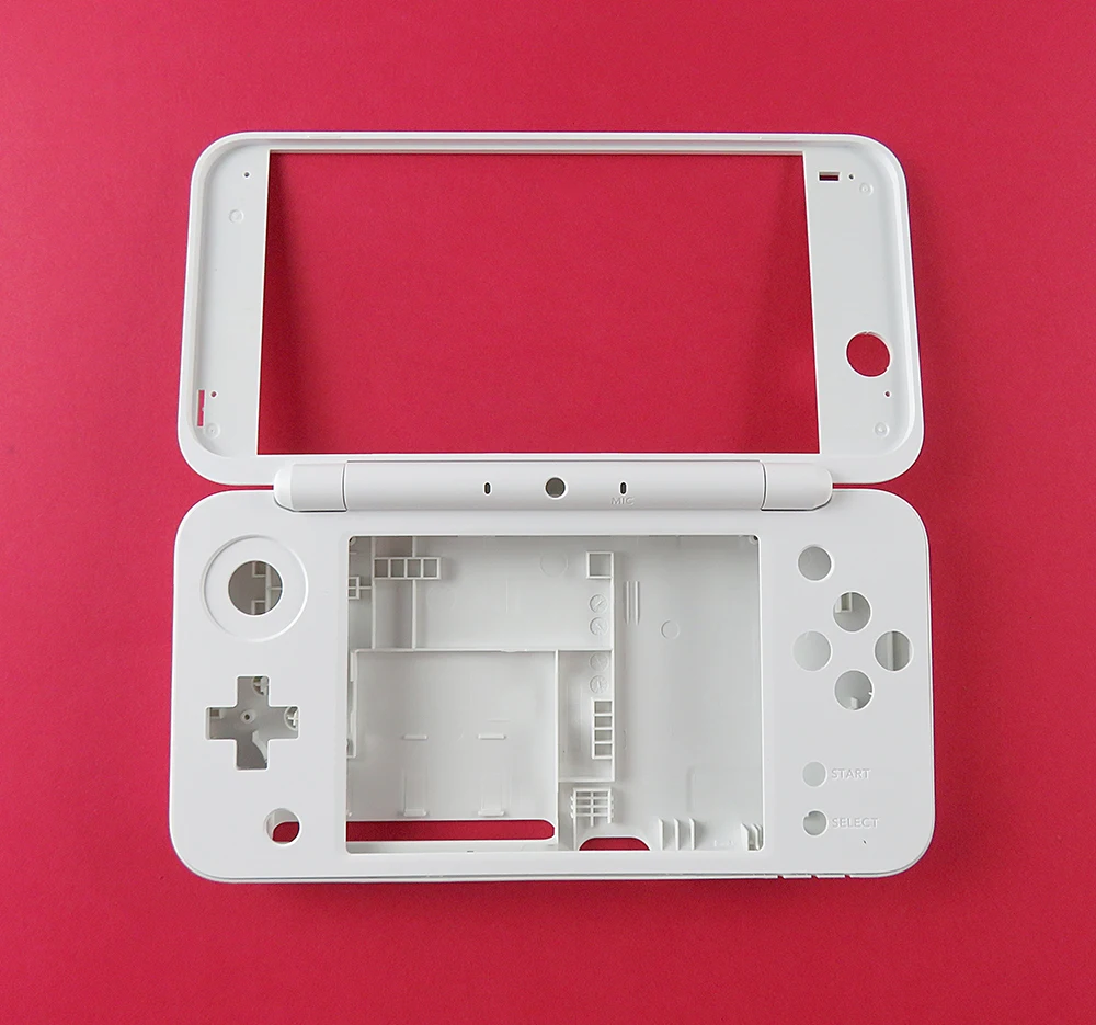 For New 2DS XL 2DS LL White Plastic Housing Shell Case Replacement Part Plate Set