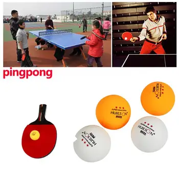

Table Tennis Racket Sportsman Athlete Sports Table Tennis Ball Pingpong Durable Sturdy 3 Star for Heeson Playground Bat