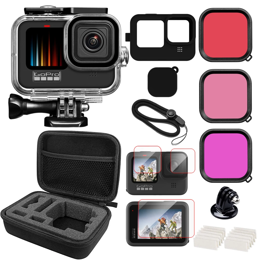 Boîtier étanche Pour GoPro Hero 9/10/11 - Protection Sous-marine Jusqu'à 60 Mètres
