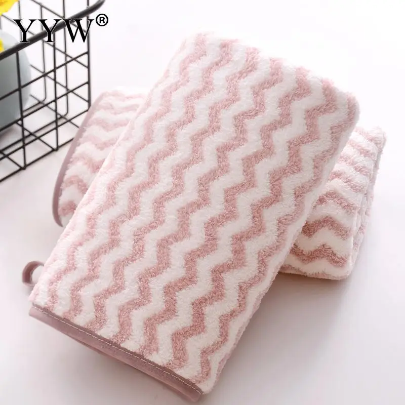 Home Towel Polyester Soft Towels Child Face Towel Couple Family Bath Towel For Adults Toallas Bathroom Towels Serviette - Цвет: pink