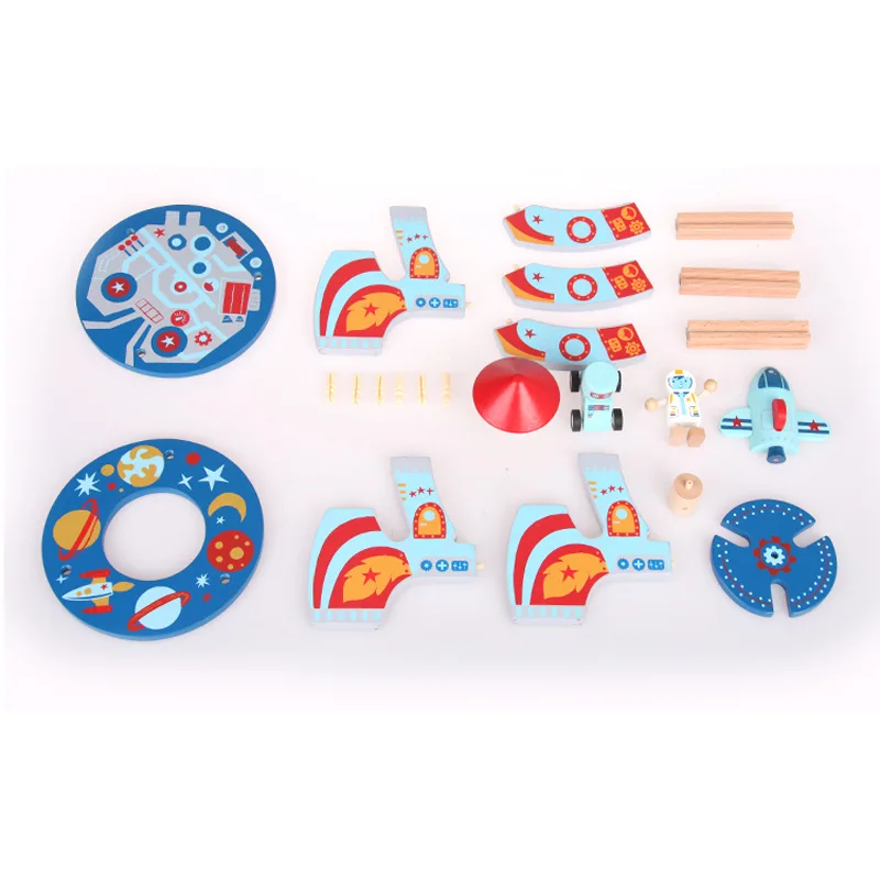 

Overplus Order Wooden Children Assembled Rocket Building Blocks Toy Baby Early Childhood Assembled Toys