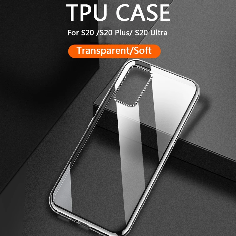 Transparent Soft Case For Samsung Galaxy S20 S10 Note10 Plus Lite Ultra TPU Silicone Cover A51 A71 A50s A70 |