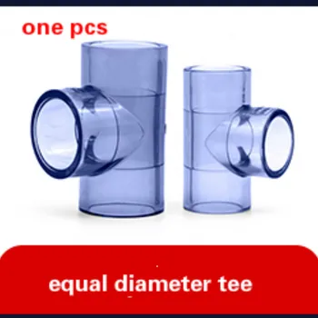 

UPVC transparent tee Inner Diameter 20mm To 75mm Transparent PVC Pipe Connectors High Quality Standard PVC Water Pipe tee