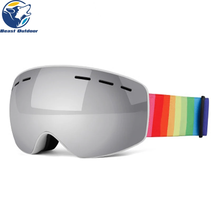 Лыжные очки двухслойные UV400 противотуманные очки для сноуборда для мужчин и женщин зимние лыжные маски Лыжные очки