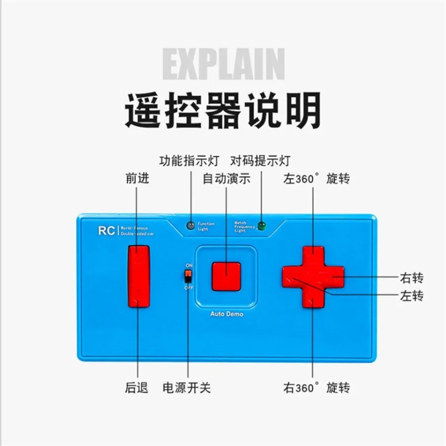 

New Products Mini Double-Sided Stunt Tilting off-Road Vehicle Rotating Roll Chargeable Children Remote Control Car Toy