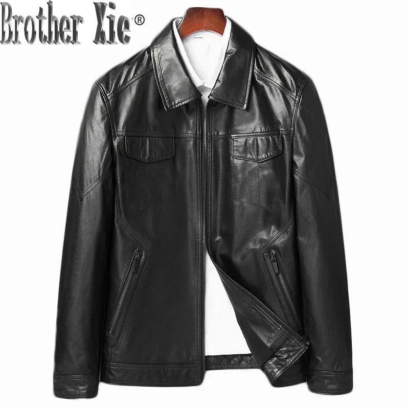 

Men Goatskin Coat Autumn Genuine Leather Jacket Natural Leather Blazer Jackets Chaqueta Cuero Hombre 81Y8107 YY255