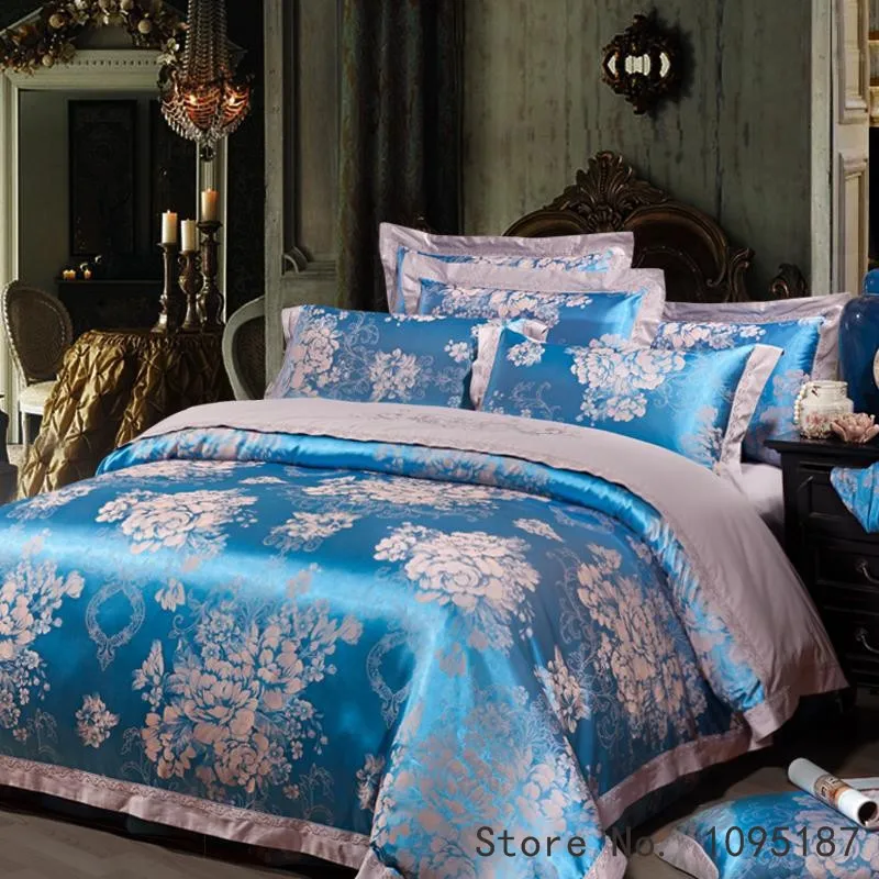 Постельное белье King size с вышивкой, жаккардовое постельное белье для свадьбы, хлопок, пододеяльник, простыня+ пододеяльник+ наволочка