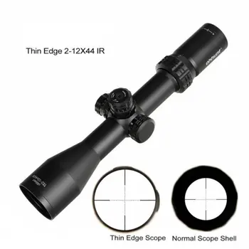 

Hunting Thin Edge 2-12X44 IR Riflescopes Mil Dot Glass Etched Reticle RGB Illumination Turrets Lock Reset Shooting Scope