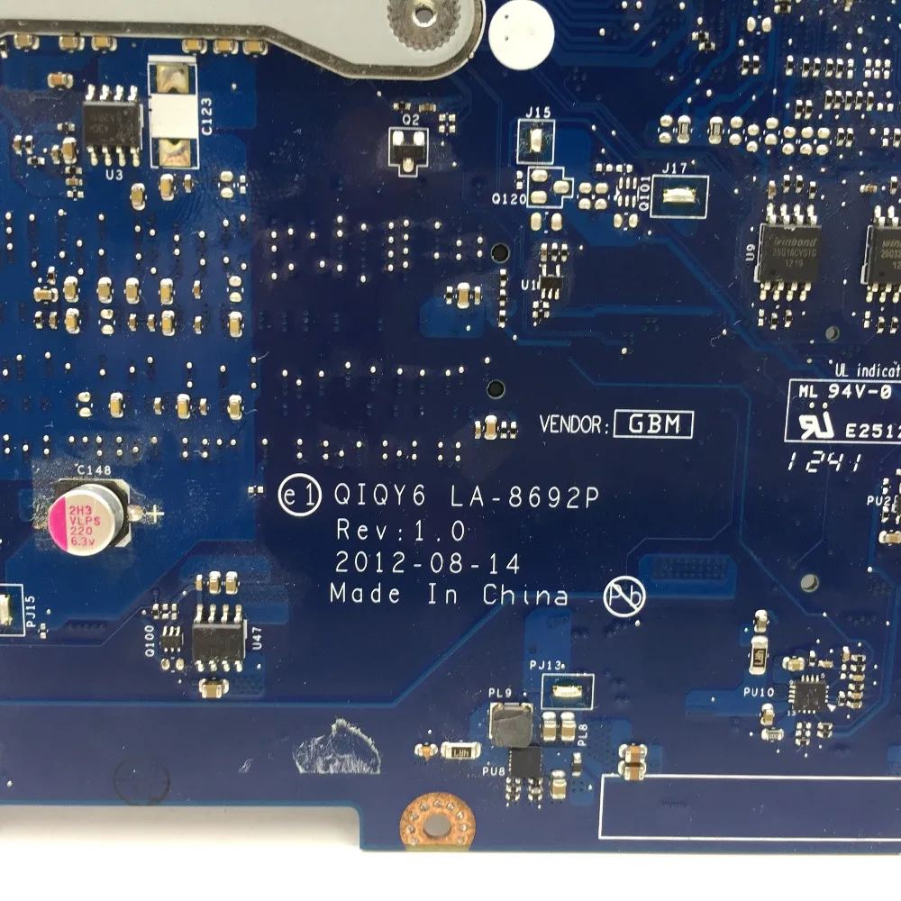 KEFU QIQY6 LA-8692P Laptop motherboard for Lenovo IdeaPad Y500 original mainboard GT650M