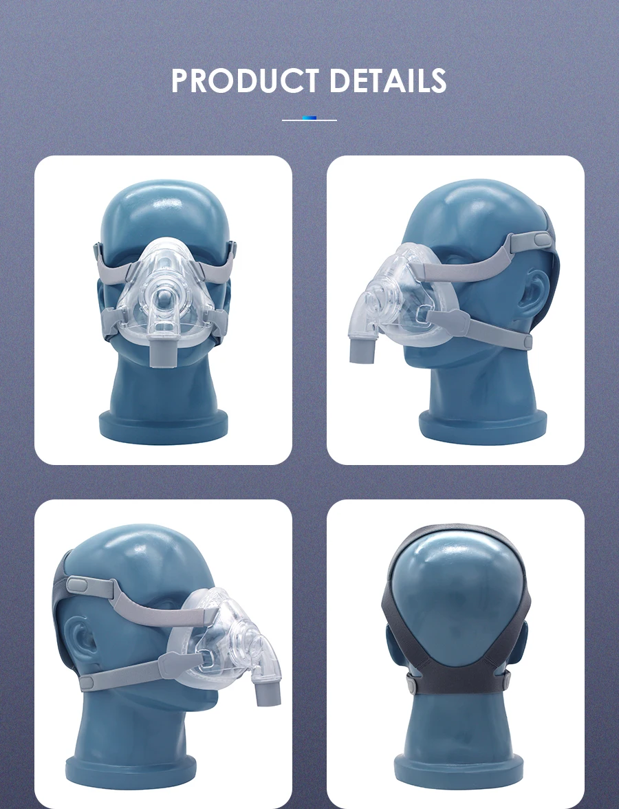 CPAP BiPAP Full Face Masks Respirator With Two Adjustable Straps