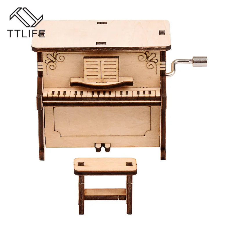 Деревянная 3D головоломка сделай сам игрушки заводная Музыкальная шкатулка