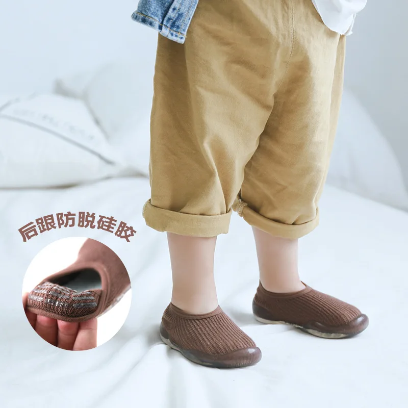 

Spring And Summer Autumn Baby Floor Ankle Sock Anti-slip Soft Bottom Toddler Shoes Combed Cotton Silica Gel Low-Cut Children wa