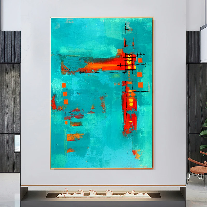 

Famous Painting Abstract Blue Minimalism Art Poster and Prints On Canvas Painting Wall Picture for Room Home Decor Hotel Cuadros