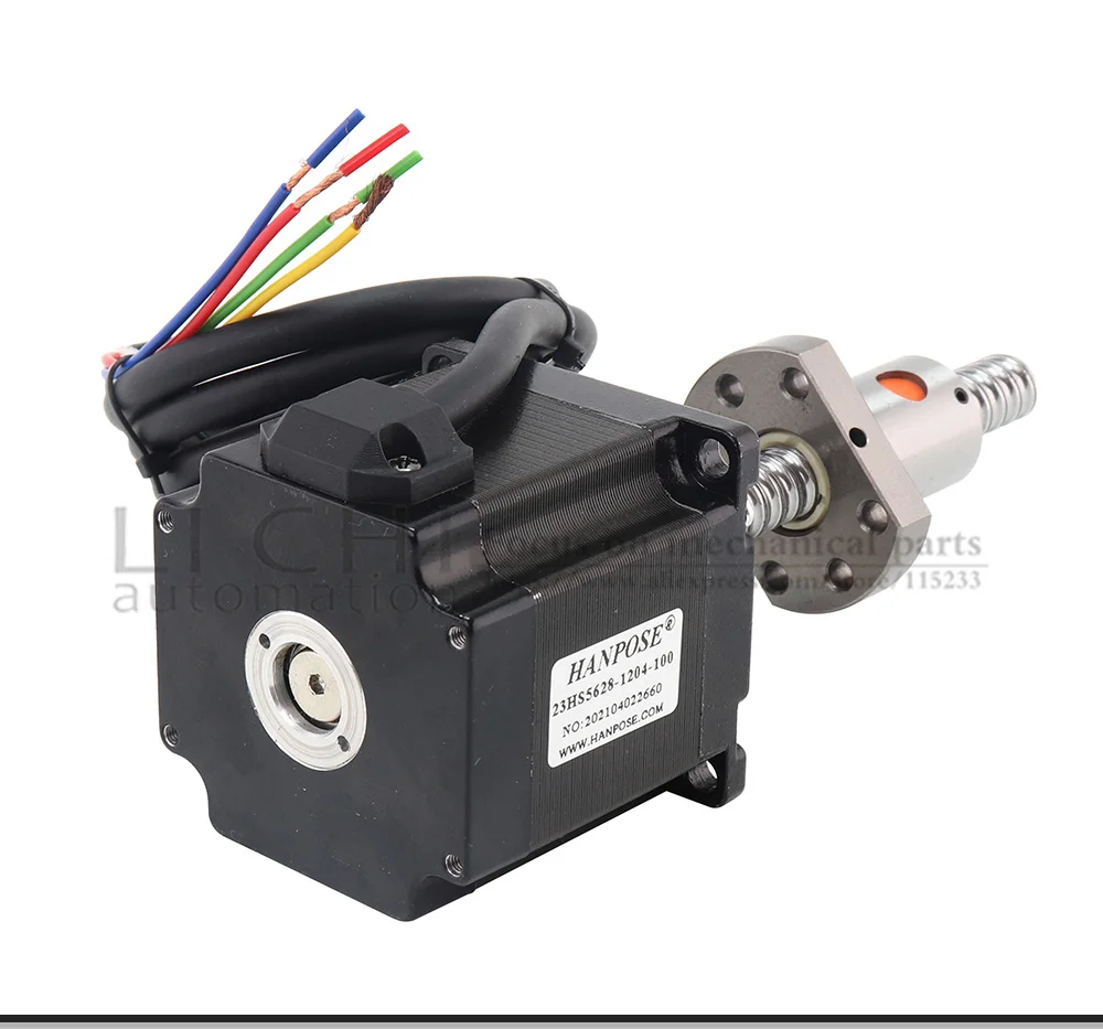 1PCS NEMA 23 Schrittmotor 2 Phase 56MM 126N.cm 23HS5628 Mit SFU1204 Kugelumlaufspindel 100MM 200MM 300MM Für CNC 3D Drucker – Detail 20