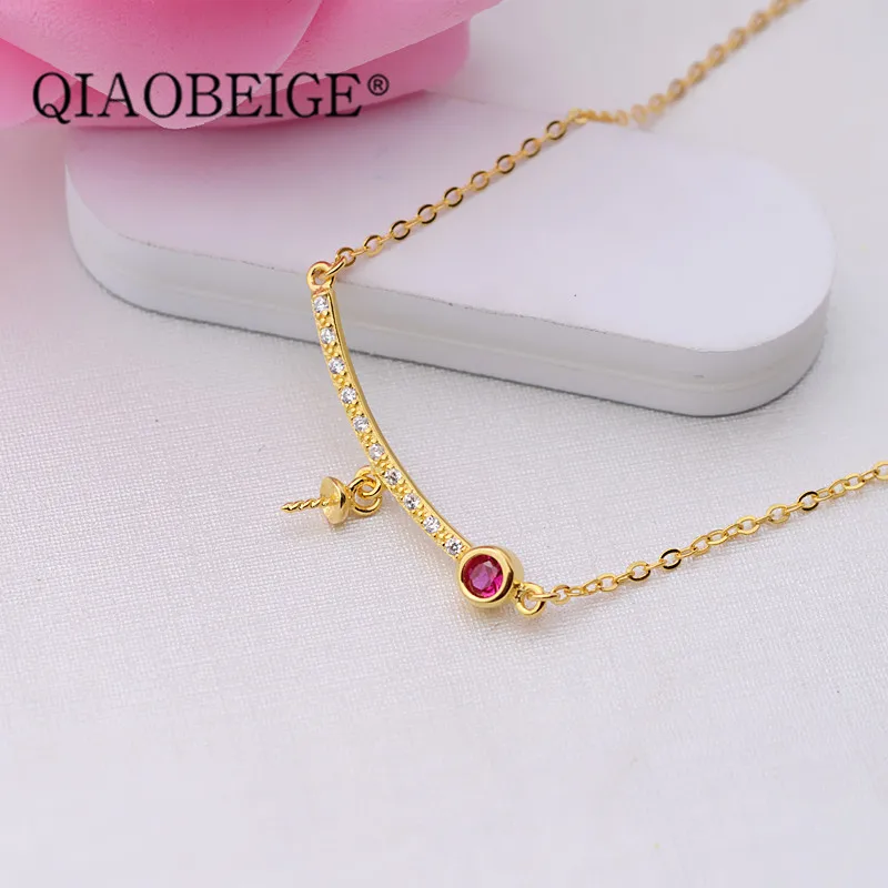 QIAOBEIGE ожерелье из стерлингового серебра 925 пробы жемчужное ожерелье аксессуары для женщин аксессуары для рисовых жемчужин