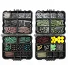 189pcs/lot Carp Fishing Tackle Kit Box Lead Clips/Beads/Hooks/Tubes/Swivels Baiting Terminal Rigs Carp Fishing Tackle Box ► Photo 1/5