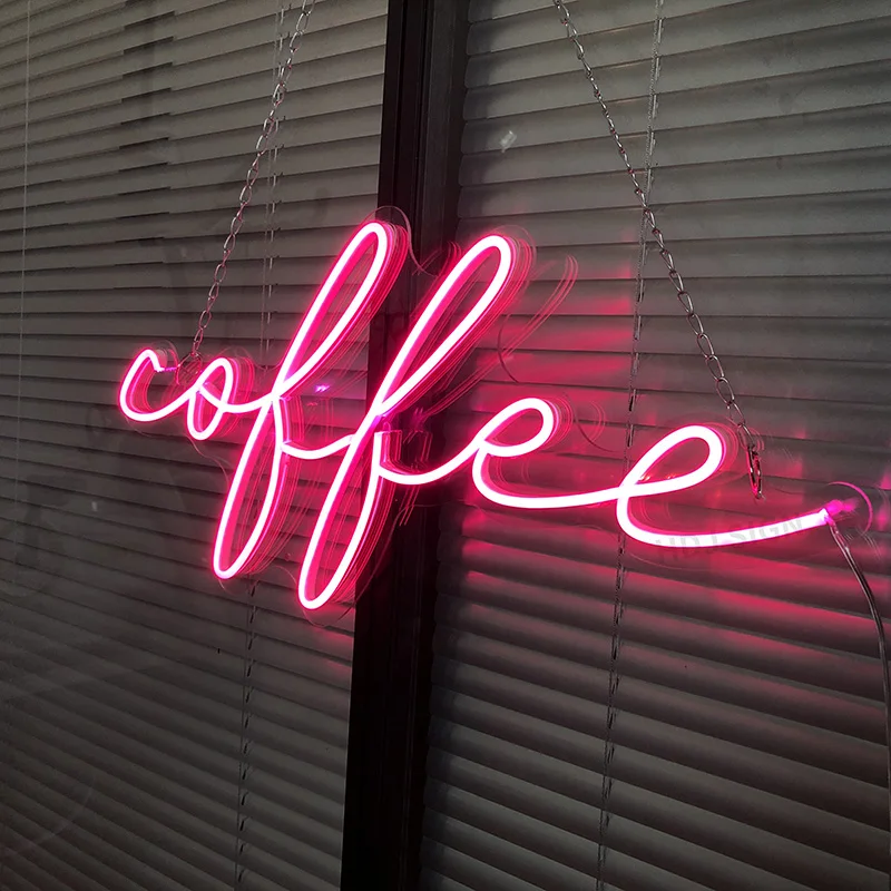 COFFEE Organic Neon Lamp Sign 17"x14" Bar Light Glass Artwork Decor Windows 