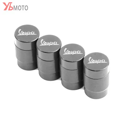 4PCS-Titanium 4 шт., аксессуары для автомобильных шин, колпачки для клапанов, части колеса для Vespa piaggio beverly, скутер primavera piaggio Gts300i sprint - Цвет: 4PCS-Titanium