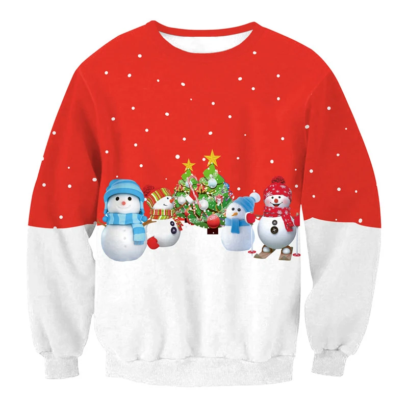 Унисекс, для мужчин и женщин,, некрасивый Рождественский свитер, пуловер с Санта-эльфом, забавные женские мужские свитера, топы, осенне-зимняя одежда - Цвет: 9