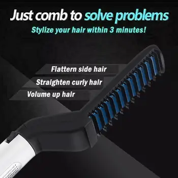 

Black Beard Curler Beard Comb Handsome Beard Straightener Curling Irons Fashion Man