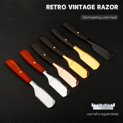 Professional Straight Edge Razor Zinc Alloy Barber Razor Men's Shaver Shaving Tools Safety Razor Hair Removal Beard Cutter