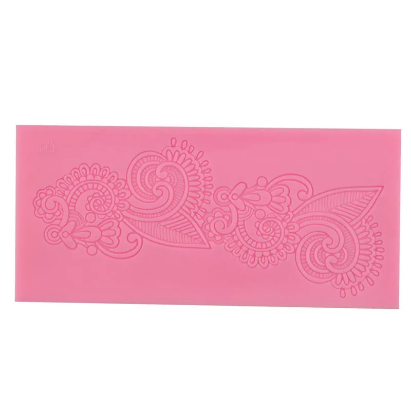 DIY Silicone Cake Lace Mat Silicone Lace Mold Fondant Cake Decorating Tools Border Decoration Lace Mold Stencil Baking