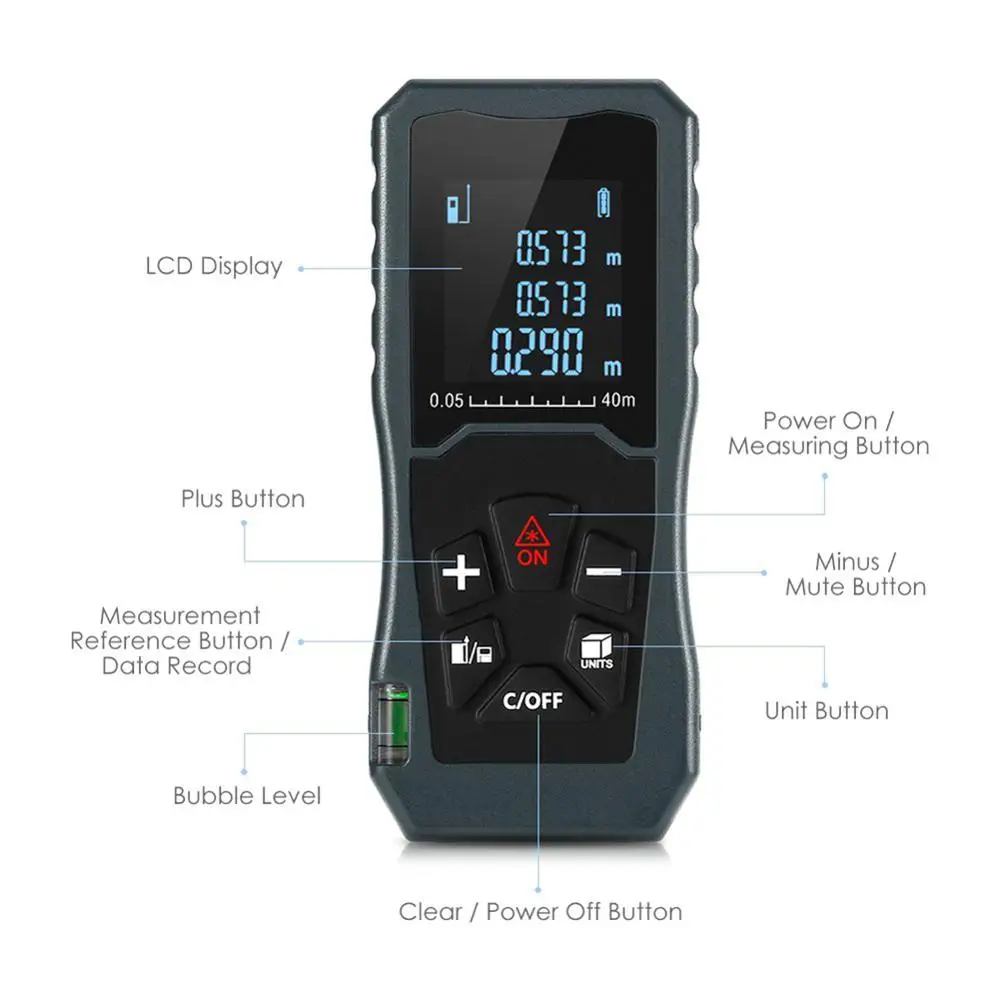 Handhold Laser Rangefinder Digital Laser Distance Meter Electrical Level Tape Misuratore Laser Distance Measurer Handhold Laser Rangefinder Digital Laser Distance Meter Electrical Level Tape Misuratore Laser Distance Measurer