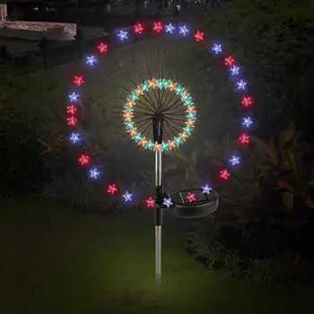 

Solar Energy Creative Star Fairy Bouquet Dandelion Lights Star Solar Fairy Light Star Outdoor Firework String Light Festival