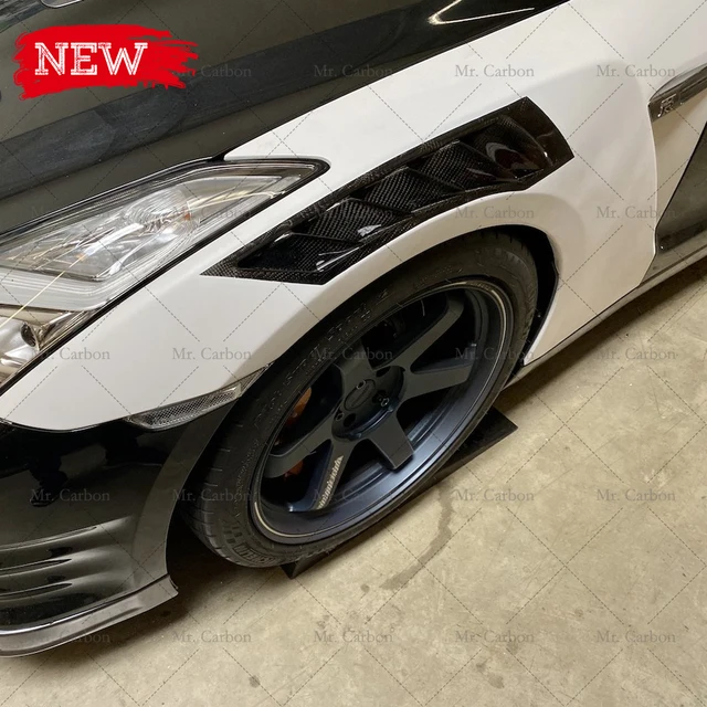 カーボンファイバー製フロントバンパー,r35 gtr NISMO-STYLE用,サイド 