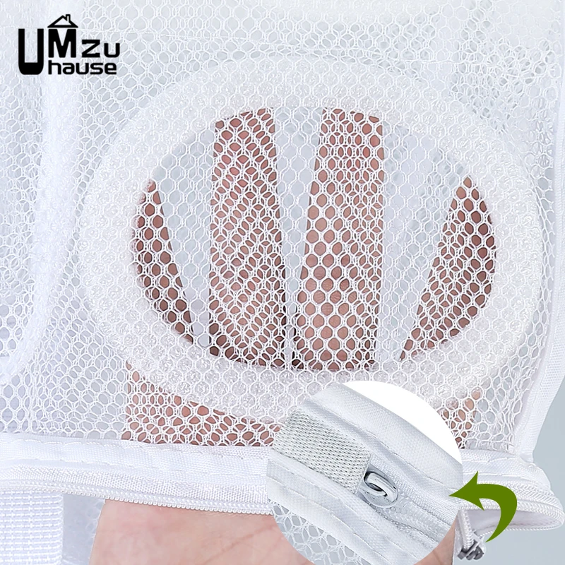 Shoes Laundry Bag Dirty Sneaker Socks Delicate Storage Mesh Zipper Cleaning Case Washing Machine Home Travel Portable Organizers