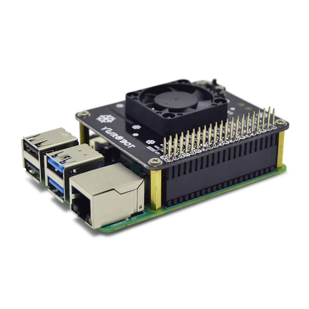 Плата расширения охлаждающего вентилятора Raspberry Pi GPIO со светодиодной подсветкой