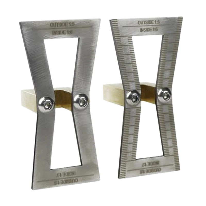 

2PCS Dovetail Scribe Line Planner Woodworking Crossed Templates Drawing Line Dovetail Ruler Gauge Carpenter Tool