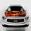 HD imprimé jeu capot vinyle autocollants flamme enfer cerbère moteur couverture décalcomanies autocollant sur voiture Auto accessoires ► Photo 3/3