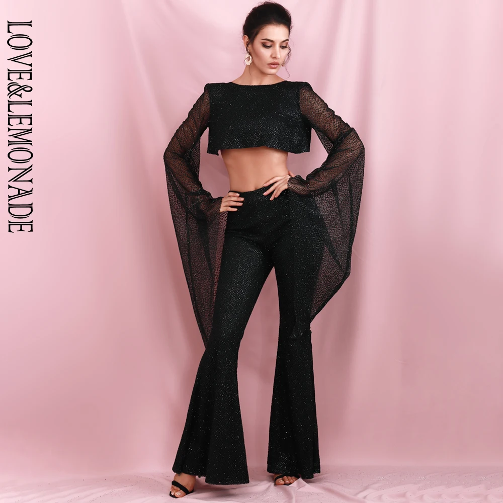 Женский комбинезон с длинным рукавом LOVE &amp LEMONADE розовый открытой спиной