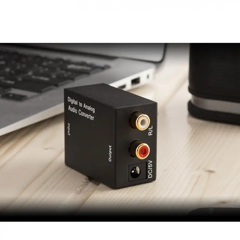 Бесплатная доставка L/R RCA аудио конвертер адаптер EDD Цифровой оптический Toslink SPDIF