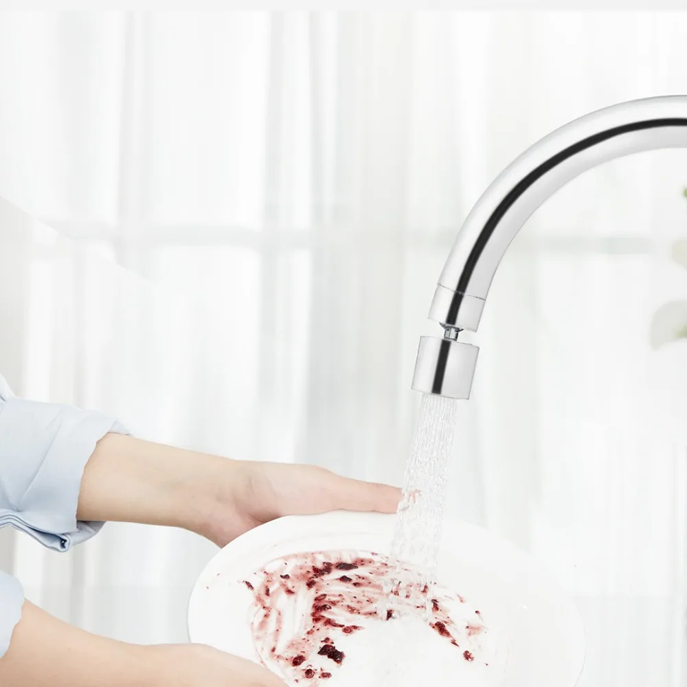 Youpin Diiib Kitchen Faucet Aerator Water Tap Nozzle Bubbler Water Saving Filter 720-Degree Double Function 2-Flow Splash-proof