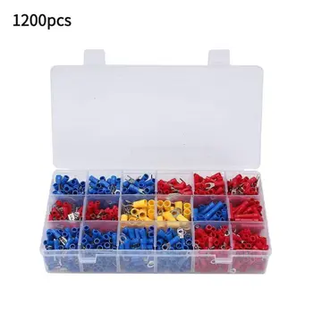 

1200 Pcs/Set 18 Types Red/Blue/Yellow Crimp Terminals Assortment Lugs Cable Wire Connector For Automobile Application