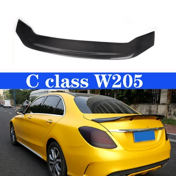 

For Mercedes W205 Coupe 2-door Sedan 4-door C180 C200 C250 C300 C400 2015+ Car Rear Trunk Carbon Spoiler Wing Lip