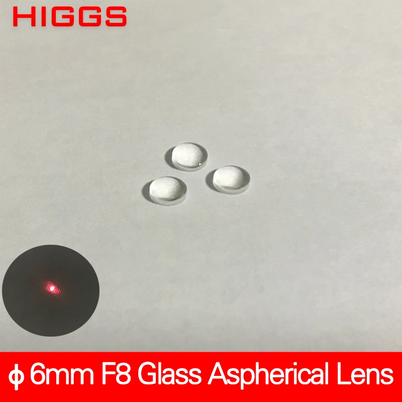 

Diameter 6mm focus length 8mm Glass aspheric laser focusing lens laser Optical collimating lens AR coated customizable