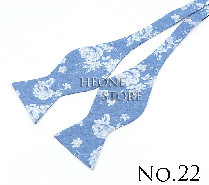 Modische verstellbare Fliege für Herren, selbstgebundene Fliege, 100 % Baumwolle, Vintage-Stil, Blumenmuster, Schmetterling, für Männer, klassisches Hochzeitsgeschenk – Detail 23