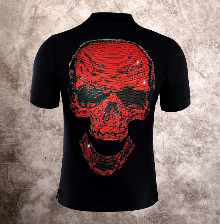 Мужская рубашка поло, модная брендовая рубашка поло с рисунком, мужская хлопковая дышащая рубашка поло с коротким рукавом