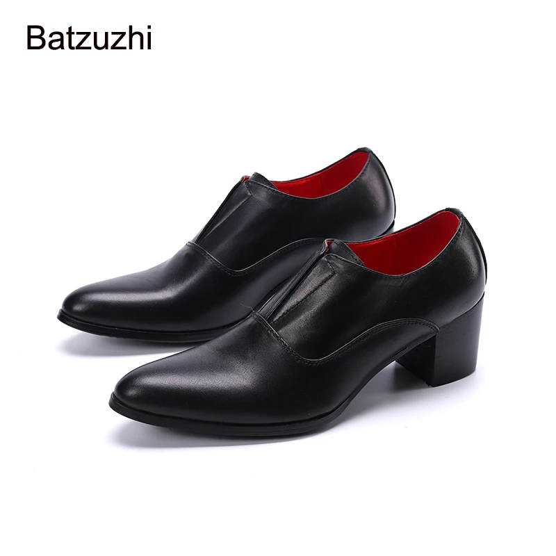 

Batzuzhi 7cm High Heels Korean Type Men Shoes Luxury Handmade Patent Leather Dress Shoes Men Black Party & Wedding Shoes Men!