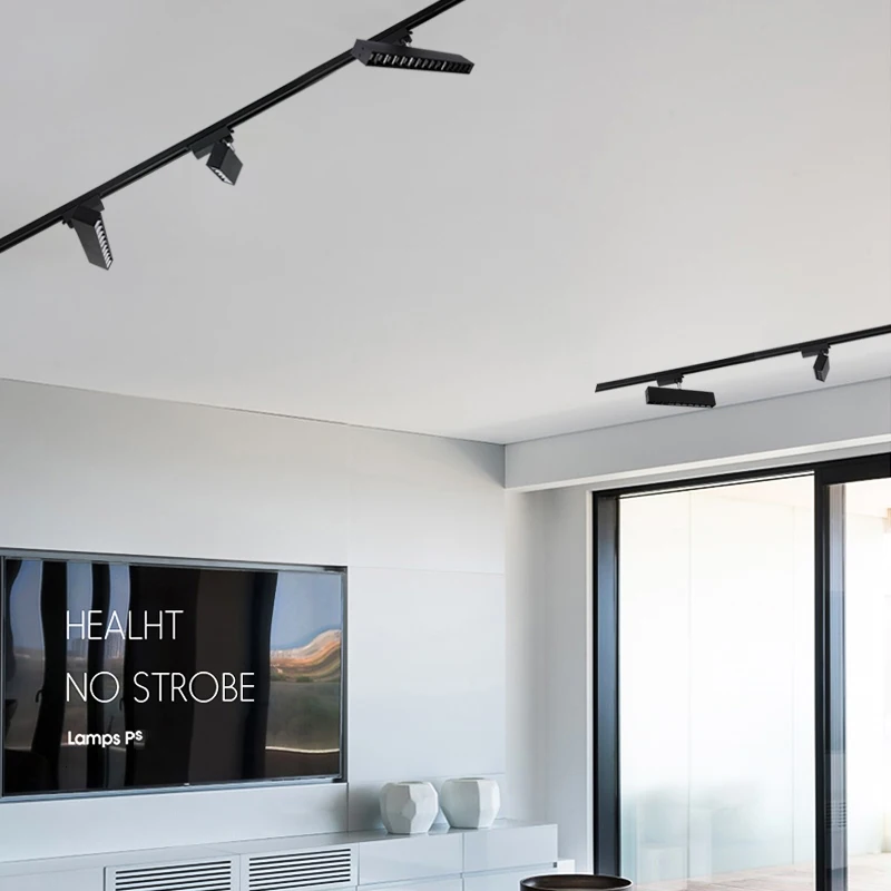 LED 트랙 라이트 고품질 알루미늄 램프, 10, 20, 30W 레일 스팟 조명, LED 스포트라이트 고정 장치, 의류 매장 및 가정용 220V