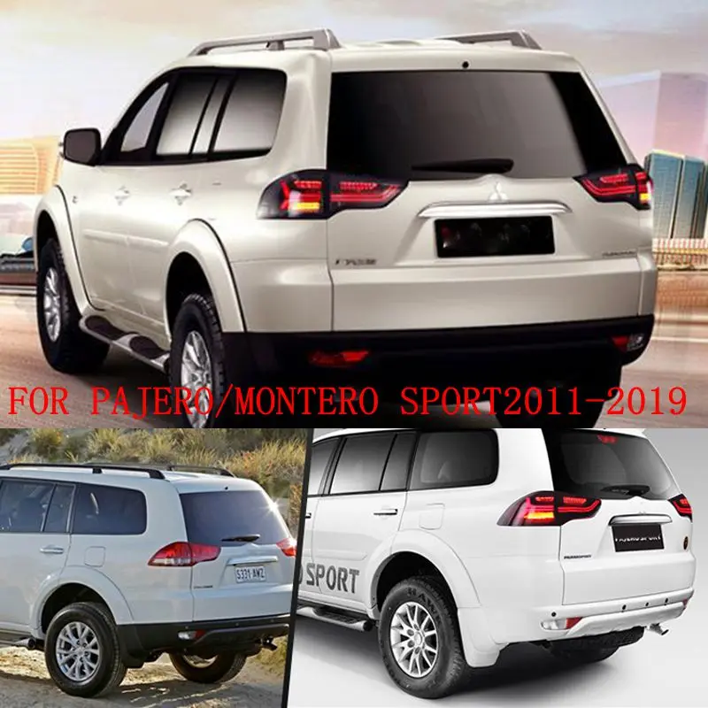 Автомобильный Стайлинг задний фонарь задние фонари для Mit-subishi Montero Sport Pajero 2011- задний фонарь DRL+ сигнал поворота+ тормозной светодиодный