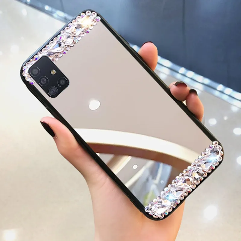 Зеркальный чехол для Samsung Galaxy A71 A51 A21 A10 A20 A30 S A40 A50 A70 A6 A8 S10 S8 S9 Plus Note 10 Pro силиконовый