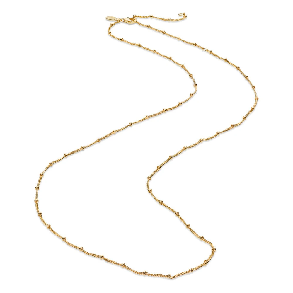 Классическое 925 пробы Серебряное блестящее бисерное ожерелье цепочка Серия Высокое качество 1: 1 модные женские аксессуары